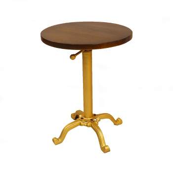 Miller Adjustable Vintage Accent Table Gold - Carolina Chair & Table