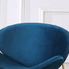 Sapphtopaz Modern Simple Velvet Dining Chairs Set of 2, Upholstered Side Accent Chairs Kitchen Chairs with Gold Metal Legs for Dining Room, Kitchen - 3 of 4