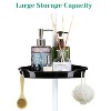 No-Drill Corner Shower Tension Pole Caddy, Rust-Resistant Bathroom Storage Rack: 4 Adjustable Shelves, Rubber Feet, 102"-122" Height - 2 of 4