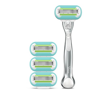 Venus Platinum Extra Smooth Women's Metal Handle Razor + 4 Razor Blade Refills