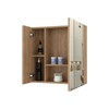 SEVOBAL Bathroom Storage Cabinets Medicine Cabinet, Mirror Cabinet Wall Cabinet Bathroom Vanity Medicine Cabinet, Beige, 5.8"*23.6"*23.6" - 2 of 4