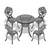 Akoasm 5-Pieces Aluminum Patio Dining Table With Umbrella Hole-Black - 3 of 4