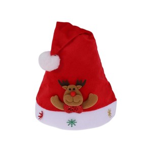 Unique Bargains Christmas Hat Polyester Non-Woven Fabric Red 11.81"x15.35" 1 Pc - 1 of 4