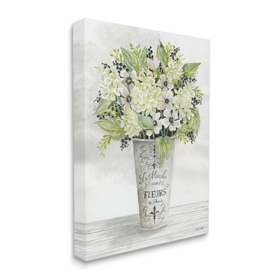 Stupell Industries French Floral Greenery Bouquet Parisian Charm Flowers