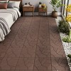 Chic Crate-Stone Style Interlocking Deck Tiles – 44-Pack Quick-Install 12x12 Patio Flooring  Indoor/Outdoor Red Brown - 3 of 4