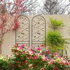MAYEERTY 4 Pack Metal Garden Trellis 86.7 x 19.7 Inch Rustproof Climbing Plants Support Bird Deco Black Outdoor Flower - 2 of 4