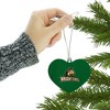 Wright State Primary Logo Heart Love Wood Christmas Tree Holiday Ornament - 3 of 3