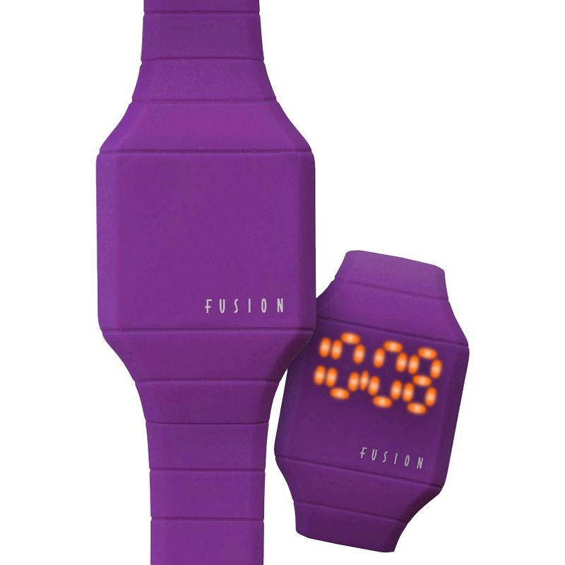 Girls' Fusion Hidden LED Digital Watch - Purple, 1 of 5