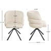 Lyngins 270° Swivel Ergonomic Office Chair Set of 2, Modern Upholstered Dining Chairs with Metal Base,Thickened Cushion, Home Office Desk Chair - 3 of 4