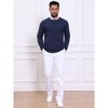 INSPIRE CHIC Men's Slim Fit Crew Neck Long Sleeve Soft Twist Textured Cable Knit Pullover Sweater - 2 of 4