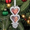 Collections Etc Memorial Frame Double Heart Christmas Tree Ornament - 2 of 3