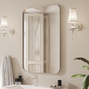 Wall-Mounted Mirror Rectangle Bathroom Vanity Mirrors Framed Mirrors Aluminum Framed Bathroom Mirror - 1 of 4