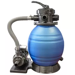 XtremepowerUS 75138-V 13 Sand Filter Include 0.75 HP Pump 4 Way Valve Above Ground Pool Set with Stand Blue 