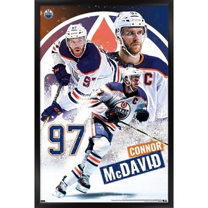 Trends International NHL Edmonton Oilers - Connor McDavid 22 Framed Wall Poster Prints - 1 of 4