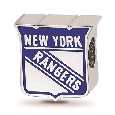 Black Bow Jewelry Sterling Silver New York Rangers NHL Bead Charm