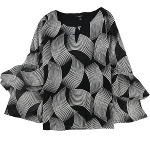 Alfani Womens Spiral-Sleeve Knit Blouse - 1 of 1