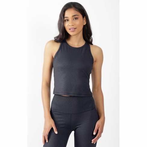 90 Degree By Reflex - Women's Wonderlink Printed Cropped Racerback Tank Top  : Target