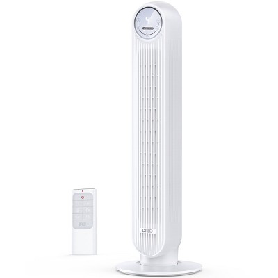 Dreo 36" Nomad Tower Fan White: Electric Oscillating Floor Fan, 4 Speeds, Smartphone App Control, ETL Listed