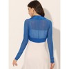 INSPIRE CHIC Women's Sheer Elegant Wedding Open Front Crop Bolero Shrugs - 4 of 4