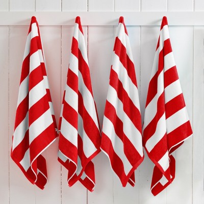 100% Cotton Cabana 4 Pack Beach Towels - Great Bay Home