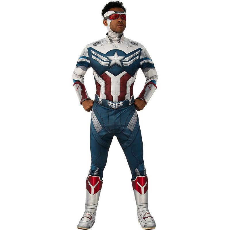 Marvel Falcon Captain America Deluxe Mens Costume, 1 of 3