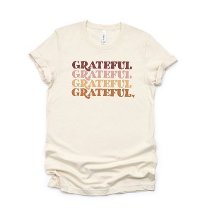 Simply Sage Market Women's Grateful Stacked Short Sleeve Graphic Tee - 1 of 2