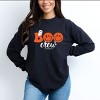 S.W.Smiley Boo Crew - Women's Garment Dyed Long Sleeve Graphic T-Shirt - 3 of 4