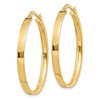 Black Bow Jewelry 3mm, 14k Yellow Gold Polished Round Hoop Earrings, 35mm (1 3/8 Inch) - 2 of 4
