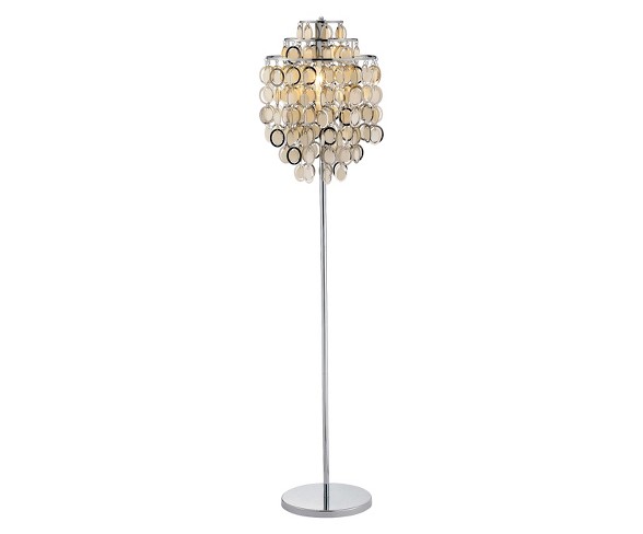Adesso Shimmy Floor Lamp Silver (Lamp Only)
