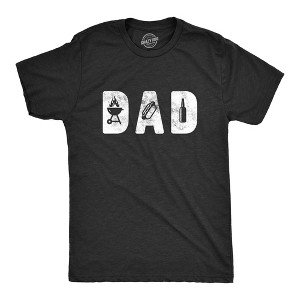 Mens Dad Grill T Shirt Funny Backyard Bar-B-Que Cookout Graphic Novelty Tee - Crazy Dog Men's T Shirt - 1 of 4