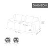 VASIP  Modular Cloud Sofa  & Ottoman Set, Deep Seat Boneless Sofa with Throw Pillow,for Living Room, Bedroom,No Assembly Required,Ivory - 2 of 4