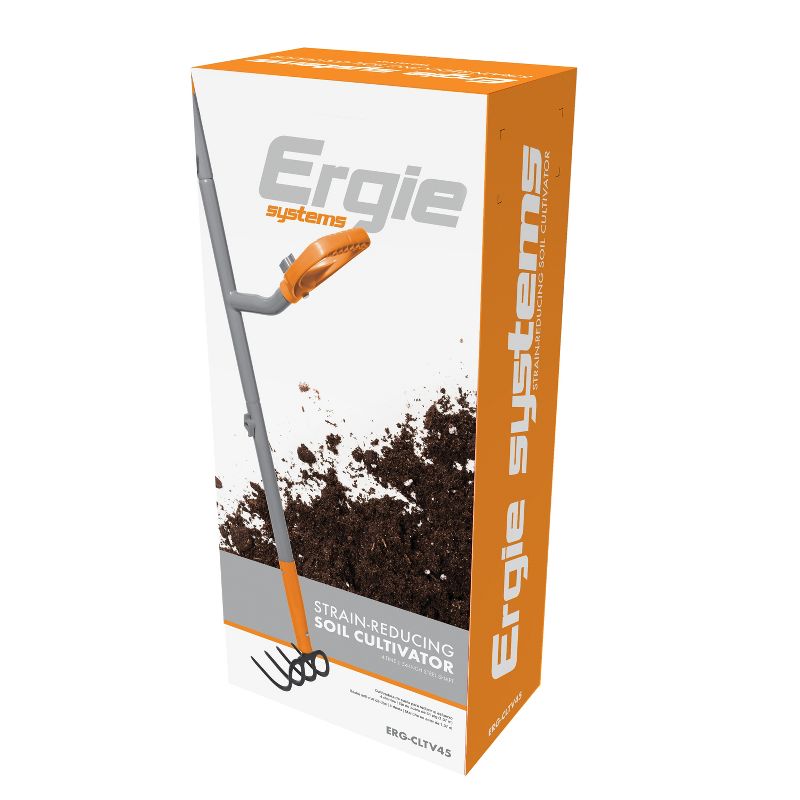 Ergie Systems ERG-CLTV45 Steel Shaft Garden Soil Cultivator | 54-Inch | 4 Tines., 2 of 7