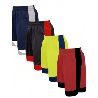 Kids 4 Pack Activewear Shorts Mesh
