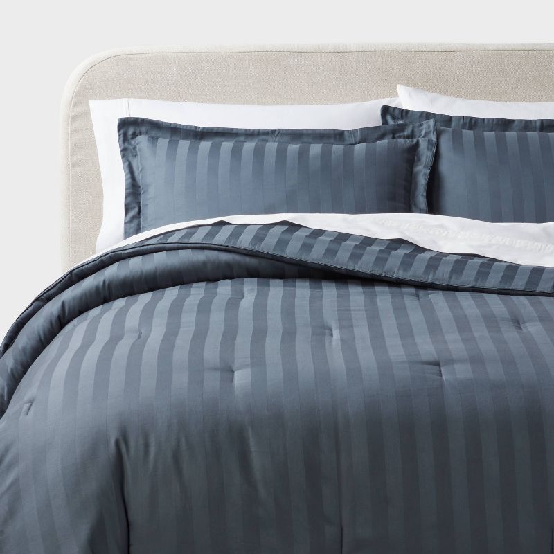 3pc Luxe Striped Damask Comforter and Sham Set - Threshold™, 1 of 7
