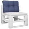 vidaXL Pallet Cushion Navy Blue 23.6"x15.7"x4.7" Fabric - 3 of 4
