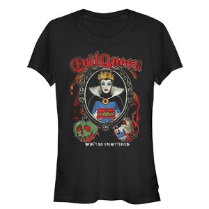 Juniors Womens Snow White and the Seven Dwarves Evil Queen Frighten T-Shirt - 1 of 3