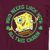 Men's - SpongeBob Squarepants - Who Needs Luck With This Charm St. Patrick's Day Short Sleeve Graphic T-Shirt - 2 of 4