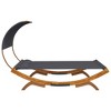 vidaXL Outdoor Lounge Bed Anthracite Solid bent wood and polyester fabric - 3 of 4