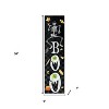 HomeRoots 36" Black And White Solid Wood Boo Halloween Skeleton Porch Sign - 3 of 4