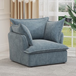 38"/94"W 1/3/4-Seater Chenille Sofa Cloud Sofa Accent Chair Armchair Comfortable Seating with Pillows-ModernLuxe - 1 of 4