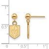 Black Bow Jewelry 14k Yellow Gold Plated Sterling Silver Vegas Golden Knights NHL Dangle Earrings - 2 of 3