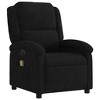 vidaXL Electric Massage Recliner Chair - Wingback Black Velvet Armchair with Vibration Function & Motorized Recline for Living Room/Bedroom - 4 of 4
