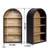 43 Inch Arched MDF StorageBookshelf,4-Tier Modern Bookcase with Storage Shelves,Arched Shelf for Bedroom or Office Display-Cuddlewood - 4 of 4