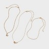 Girls' Initial with Choker and Layered Necklace Set - art class™ Gold - 2 of 3