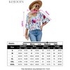 Women's Casual 3/4 Ruffled Sleeve Chiffon Blouse Tops for Women - 4 of 4