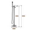 Freestanding Bathtub Faucet, Floor-Mount Tub Filler Chrome,Standing Tub Faucet - 2 of 4