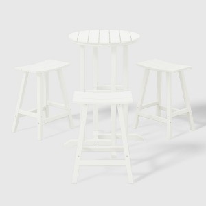 WestinTrends Malibu All Weather Hdpe Outdoor Patio Counter Height Bistro Set (4-Piece) - 1 of 4