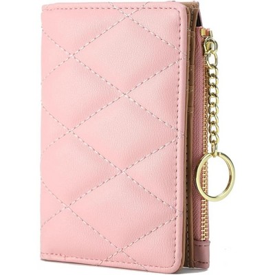 Hachikiko Quilted PU Leather Wallet Clutch Purse, Compact Card Holder with Coin Pocket for Daily Use