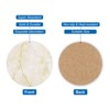 Unique Bargains Absorbent Marble Gilding Pattern Round Coaster for Home Office 4 Pcs Yellow - 4 of 4