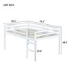 CAVINAS Twin/Full Size Loft Bed with Ladder & Safety Guardrails,Rubberwood Bed Frame for Kids Room,Bedroom - 4 of 4